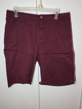 Men's Across the Pond Burgundy Chino Shorts